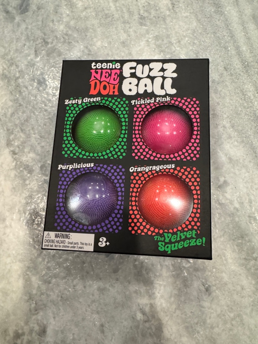 Fuzz Ball 4-Pack - Green, Pink, Purple, Orange